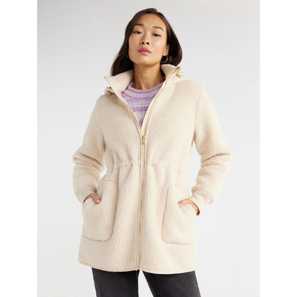 Time and Tru Cream Teddy Jacket